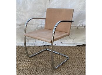 Vintage KNOLL 'Bruno' Chrome & Leather Chair