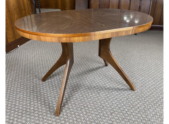 Attr Adrian Pearsall Mid Century Modern X - Base,  2 - Way Extension Dining Table In Walnut Finish