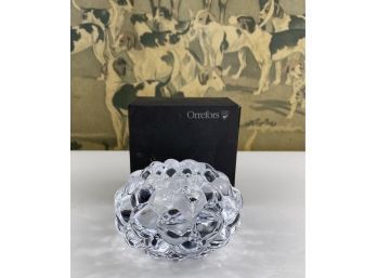 Orrefors Sweden Crystal Candle Votive - New In Box