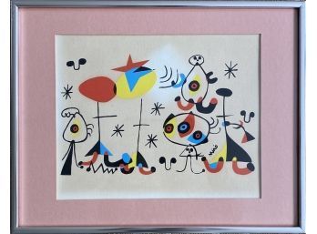 Print, By Joan Miro, Framed And Matted