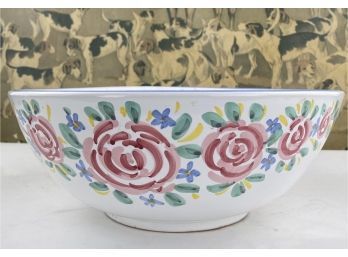 Ceramic Salad Serving Bowl Made For Sweet Nellie Designs. Made In Italy