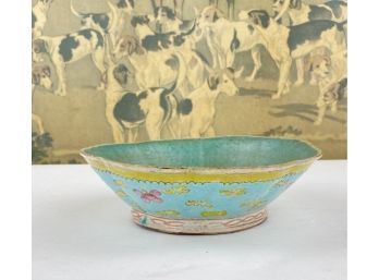 Antique Chinese Handpainted Ceramic Bowl