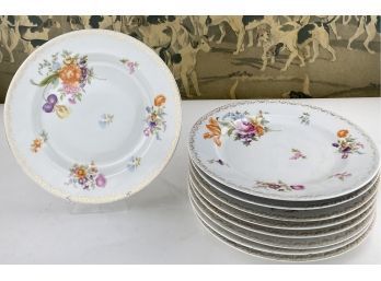 Beautiful Antique Rosenthal Selb Bavarian Meissen Porcelain Dinner Plates