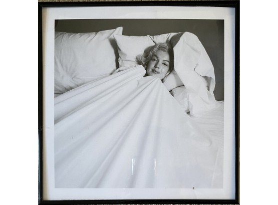 Marilyn Monroe In Bed Black And White Framed Photographic Art Print