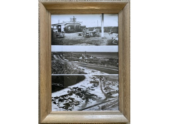 Photographic Montage Of Old Of Montauk, NY - Local Hot Spots - Clam Bar, Ocean Pier, Beach As They Used To Be