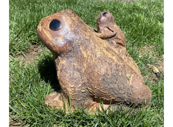 Cement Or Ceramic Outdoor Frog Statue