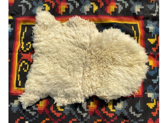 Vintage Bowron Luxurious Lambskin Sheepskin Shag Rug,  New Zealand Virgin Wool