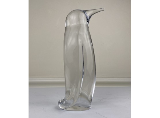 Daum France Crystal Glass Penguin Figurine Sculpture