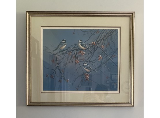 Signed & Numbered Wanda Mumm Birds In A Tree Scene Lithograph