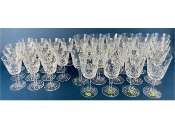 35 Vintage Waterford Glass Lismore Wine Glasses