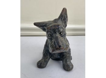 Vintage Cast Iron Scottie Dog Doorstop Figurine / Sculpture