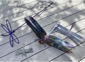 Dragonfly, Metal Dragonflies - Garden Lawn Yard Art Decor Lot