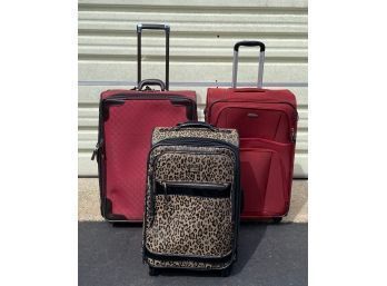 3 Pcs Rolling Luggage - Ralph Lauren, Samsonite, Ricardo