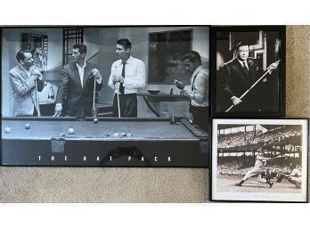 Group Of 3 Framed Art Prints Rat Pack Joe DiMaggio Honeymooners