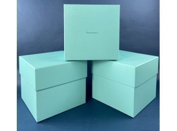 3 Tiffany & Co. Iconic Blue Presentation Gift Boxes - Empty.