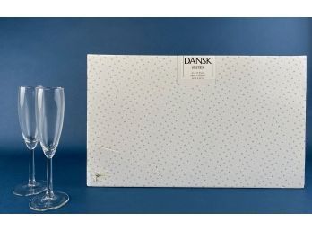 Set Of 18 Dansk Boxed Champagne Flutes Glasses