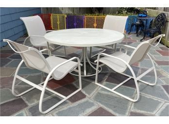 Modern Outdoor Furniture Patio Pool Set Table & 4 Chairs