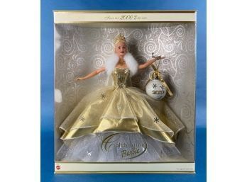 Mattel Celebration Barbie Doll Hallmark Keepsake Ornament Special 2000 Edition - New In Box
