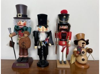 Group Of 4 Ulbricht & Vero Germany Wooden Nutcracker Christmas Figures