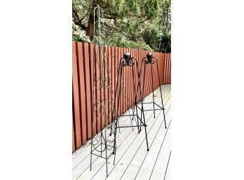 5 Wrought Or Cars Iron Outdoor Garden Structures Or Tomato Plant Supports