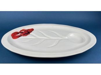 Vintage Ed Langbein Original Made In Italy Pottery Lobster Serving Platter