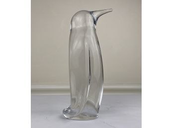 Daum France Crystal Glass Penguin Figurine Sculpture