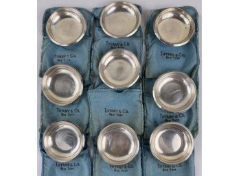 Set Of 9 Tiffany & Co. Sterling Silver Butter Pats