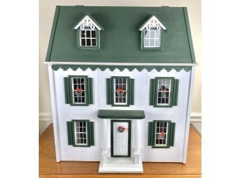 Vintage Doll House With Interior Furniture & Decor