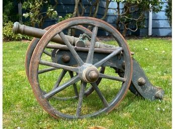 24' Long Vintage / Antique Brass Starter Or Signal Cannon