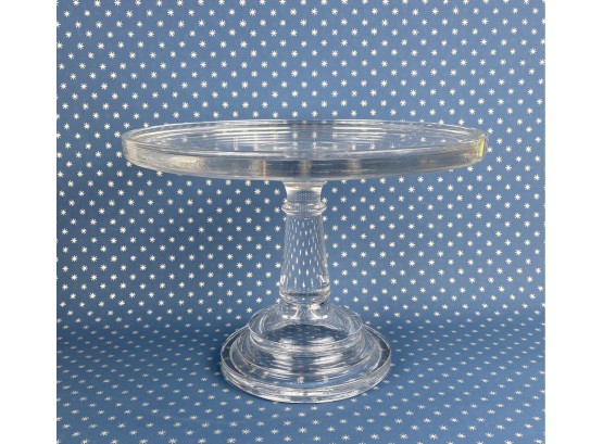 Vintage Williams Sonoma Classic Glass Pedestal Cake Stand