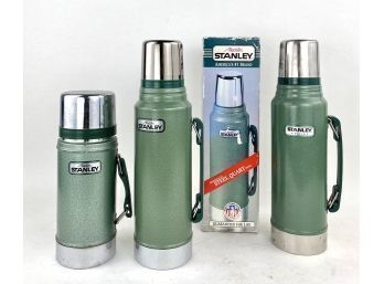3 Vintage Stanley Insulated Thermoses, One New In Box