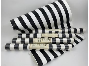 5 Rolls Of York Wall Coverings Black And White Stripe Fine Wall Paper