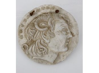 Wall Decor - Cast Grecko Roman Face In Relief, Made In Greece
