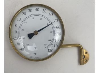Brand New, In Box Weems & Plath, Conant Custom Brass, Vermont Dial Wall Thermometer