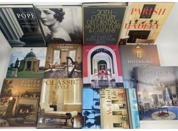 12 Coffee Table Or Reference Books On Interior Design, Regency Style, Architecture, Neo Classicism, Etc