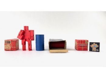 Games! Cubebot Areaware By David Weeks Studio. Plastic Poker Chips