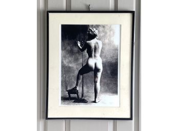 Black And White Copy Of A Photographic Print Of Backside Of A Woman, Framed