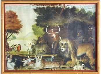 Framed Print Of Painting By Edward Hicks, The Peaceable Kingdom