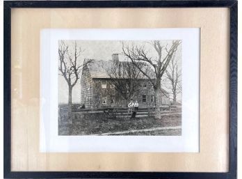 Large Black And White Photographic Print Of A Sag Harbor House