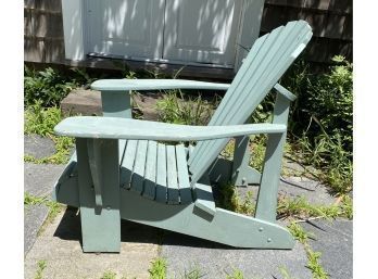 Single Adirondack Chair Painted Blue Green