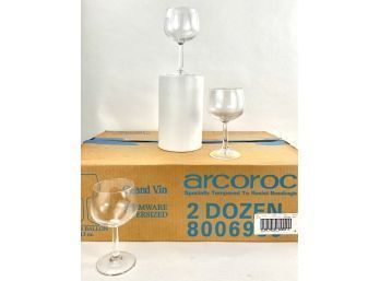 2nd Box Of 24 Arcoroc Stemmed Wine Glasses