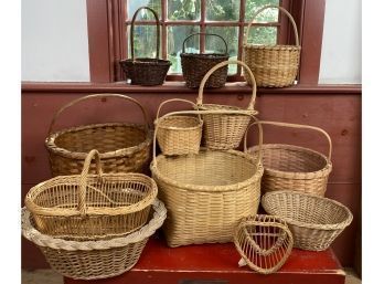 Large Assortment Of Wicker Baskets