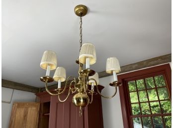 Brass 5 Candleabra Ceiling Pendant Or Chandelier