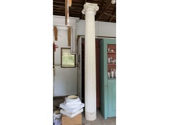 Architectural Greek Angular Ionic Fluted Column By HB&G - Fiberglass And Plaster Coat