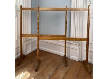 Two Custom Wood Quilt Or Blanket Racks, Made By  Tannery Creek Woodworks