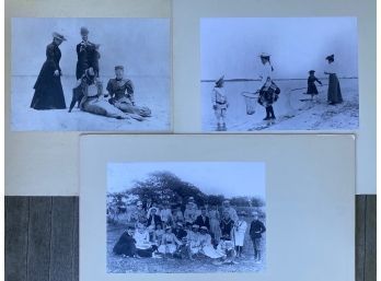 Three Reproductions Of Antique Photos Mounted On Boards, Henri Cartier Bresson ?
