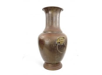 Vintage Chinese Brass Foo Dog Urn
