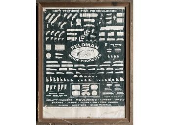 Vintage Woodworking - Feldman Wood Products Poster, In Nice Wood Frame