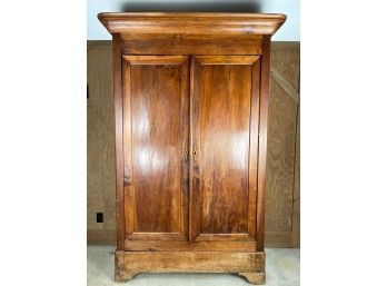 Tall Antique Maple Two Door Armoire