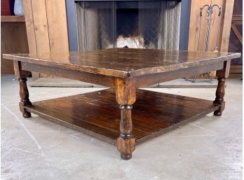 Antique Pine Rustic Or Farmhouse Coffee Table